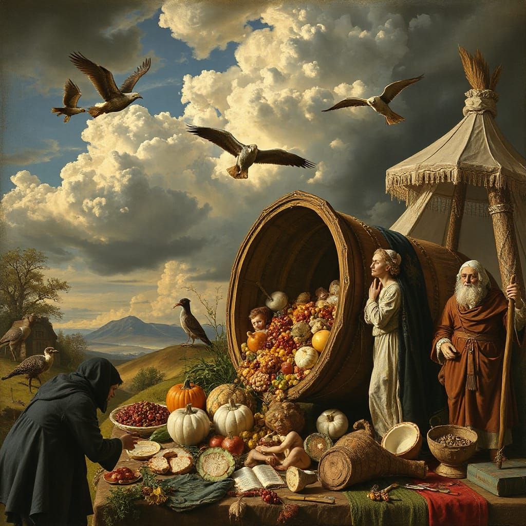 Cornucopia Overflowing with Foolish Figures