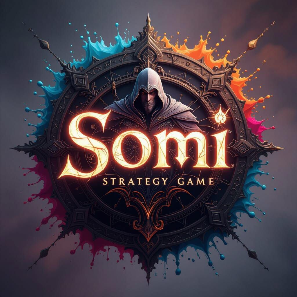 Epic Fantasy Strategy Game Splash Screen with "SOMI" Title