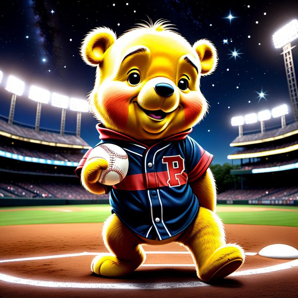 Winnie the Pooh as Baseball Player