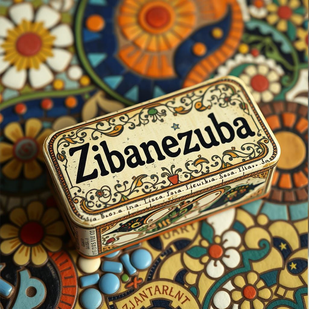 Psychedelic Pillbox in Fornasetti Collage Style