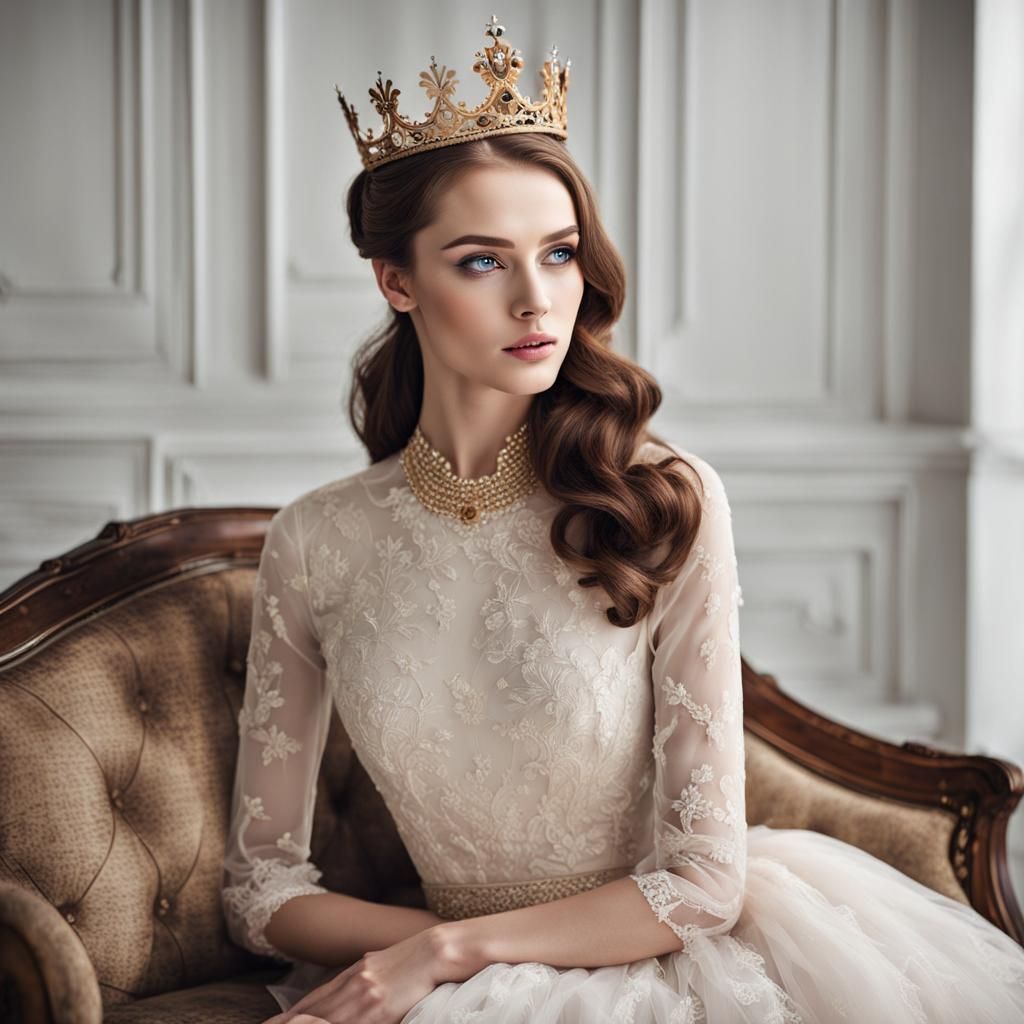 Top Model Queen in Boudoir: Hyperrealistic Photography