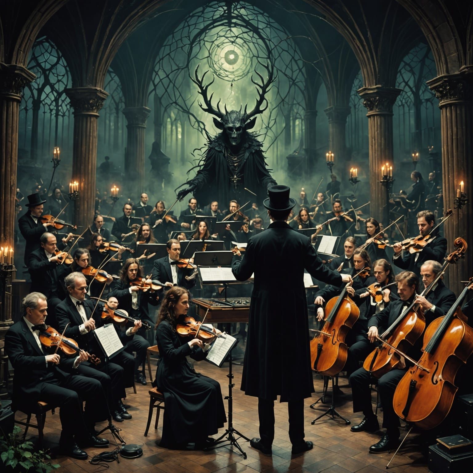 Enchanted Orbital Symphony in Mysterious Haze