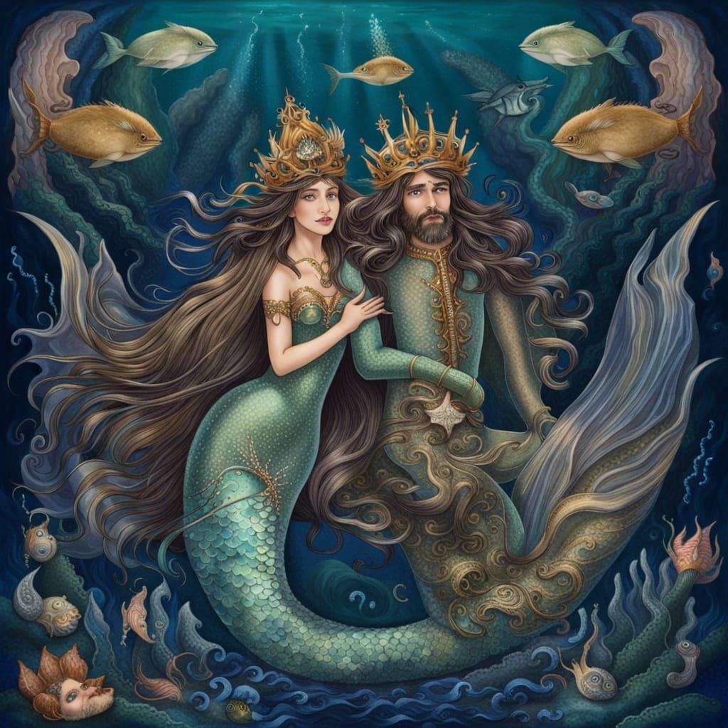 Mermaid Royalty Ruling Underwater Kingdom in 3D