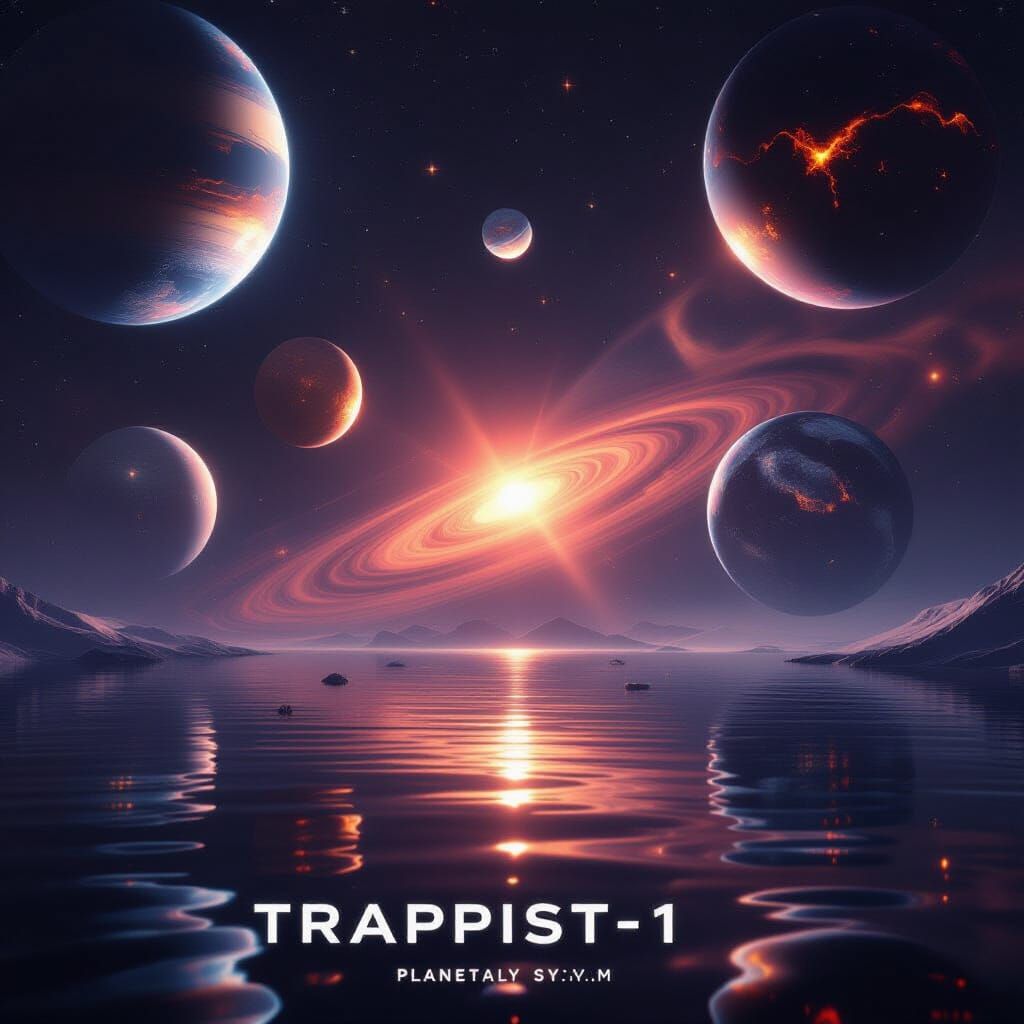 TRAPPIST-1 System: Surreal Sci-Fi Exoplanet Beauty