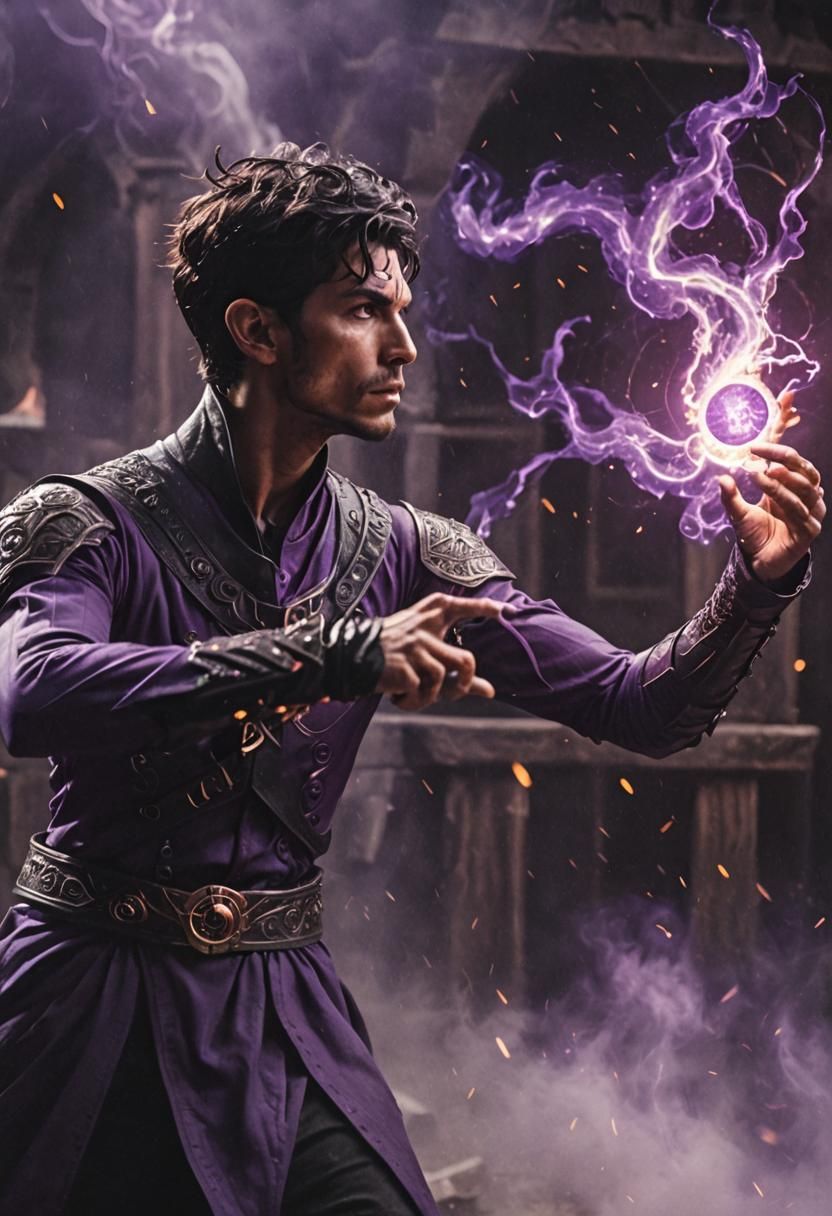 Githzerai Sorcerer Wielding Psychic Powers in Cinematic Styl...