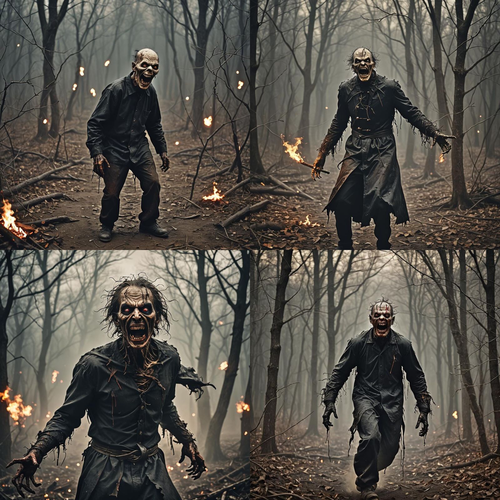 Grotesque Tormentor Radiating Fear in a Nightmarish Landscap...