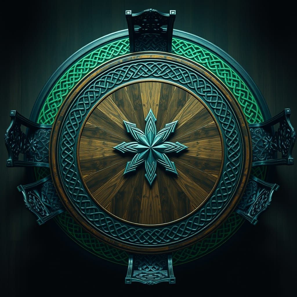 Celtic Knot Table with Gothic Chairs