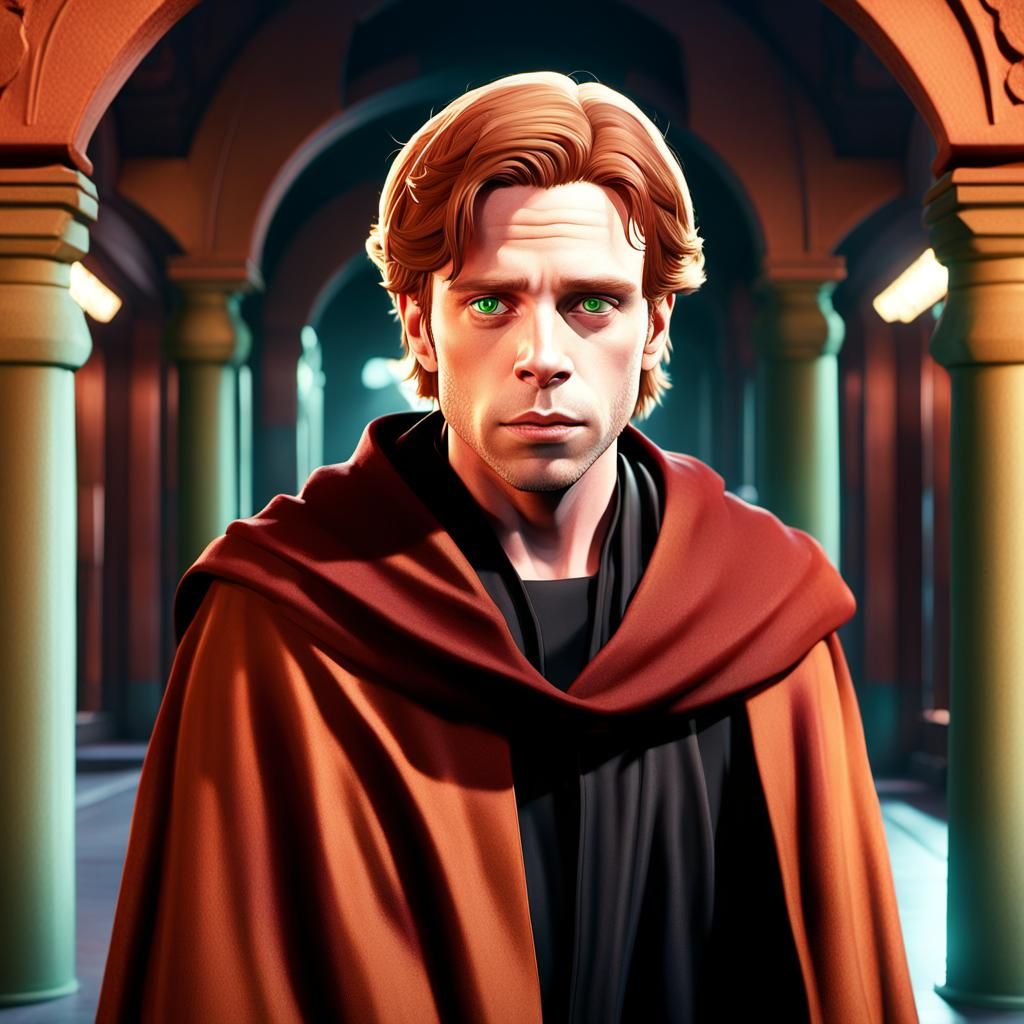 Ben Skywalker in Jedi Temple: 3D Animated Style