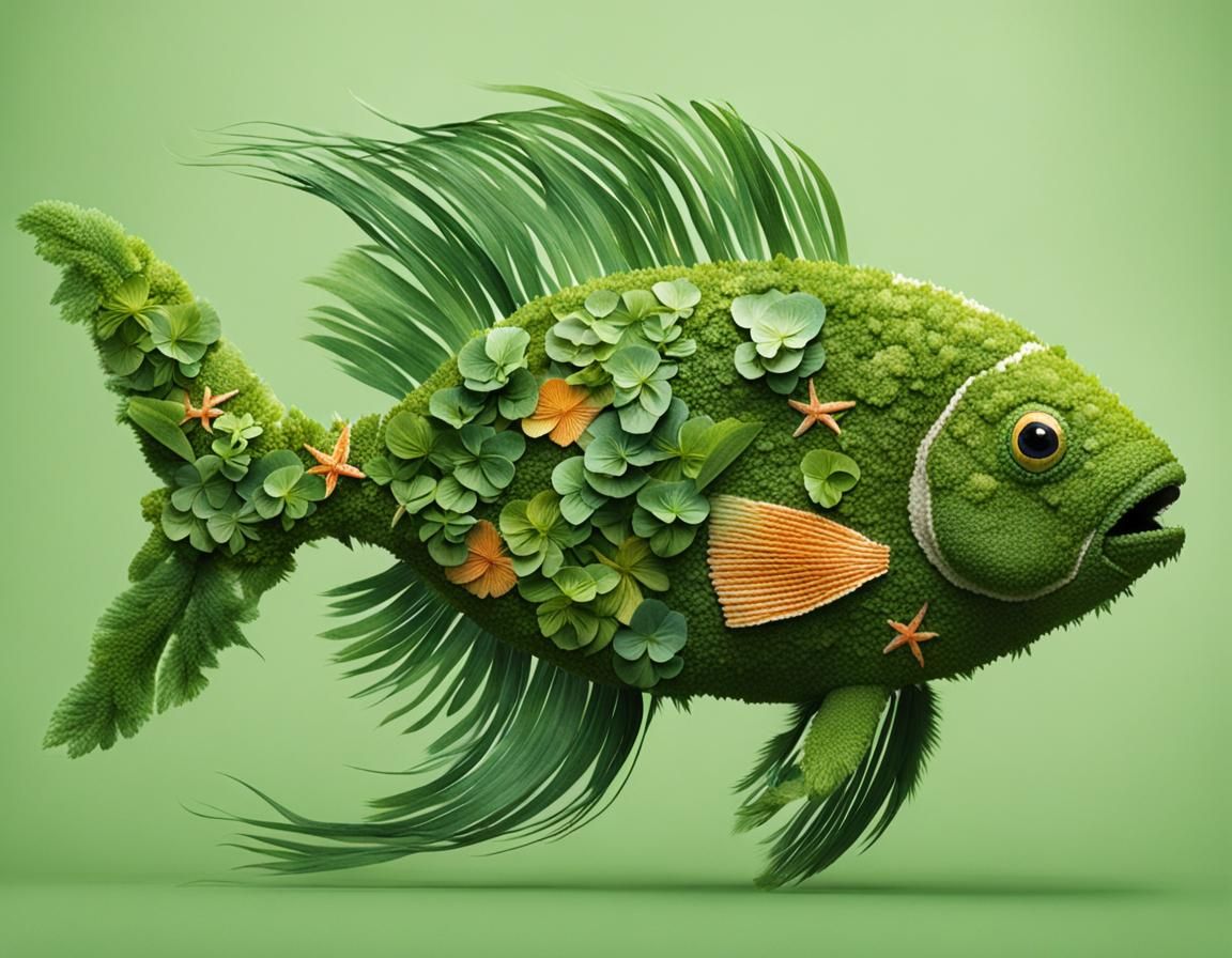 Botanical Fish: An AI-Generated Plant Creature