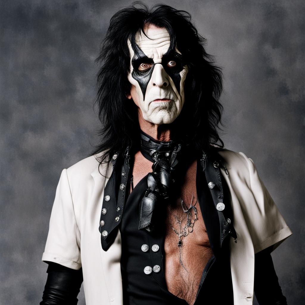 Masked Figure in Shock Rock Style