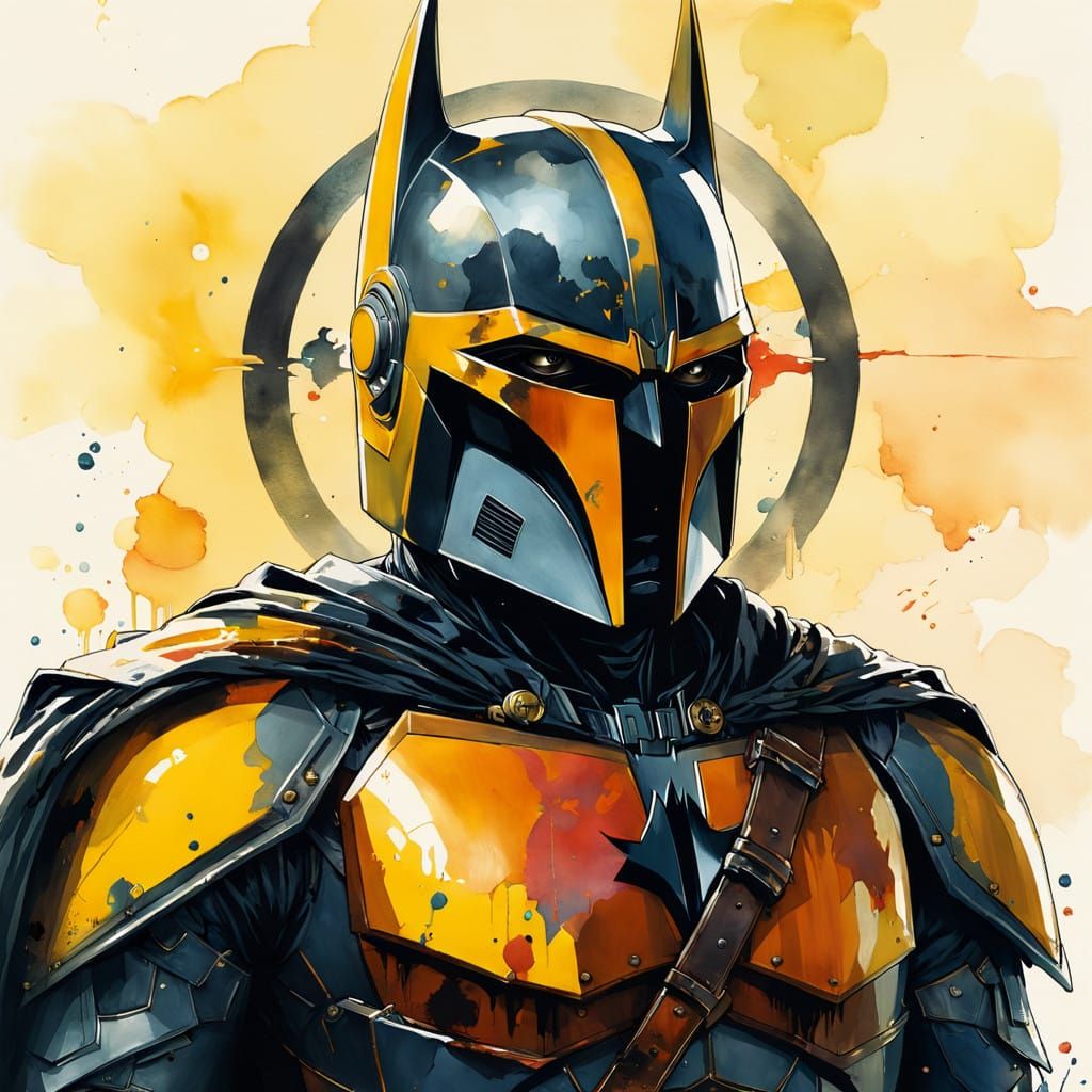 Batman in Mandalorian Inspired Armor, Steelers Colors, Cinem...