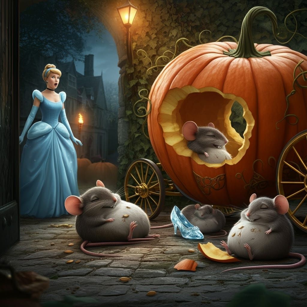 Cinderella's Pumpkin Carriage Mishap: A Humorous Fairytale S...