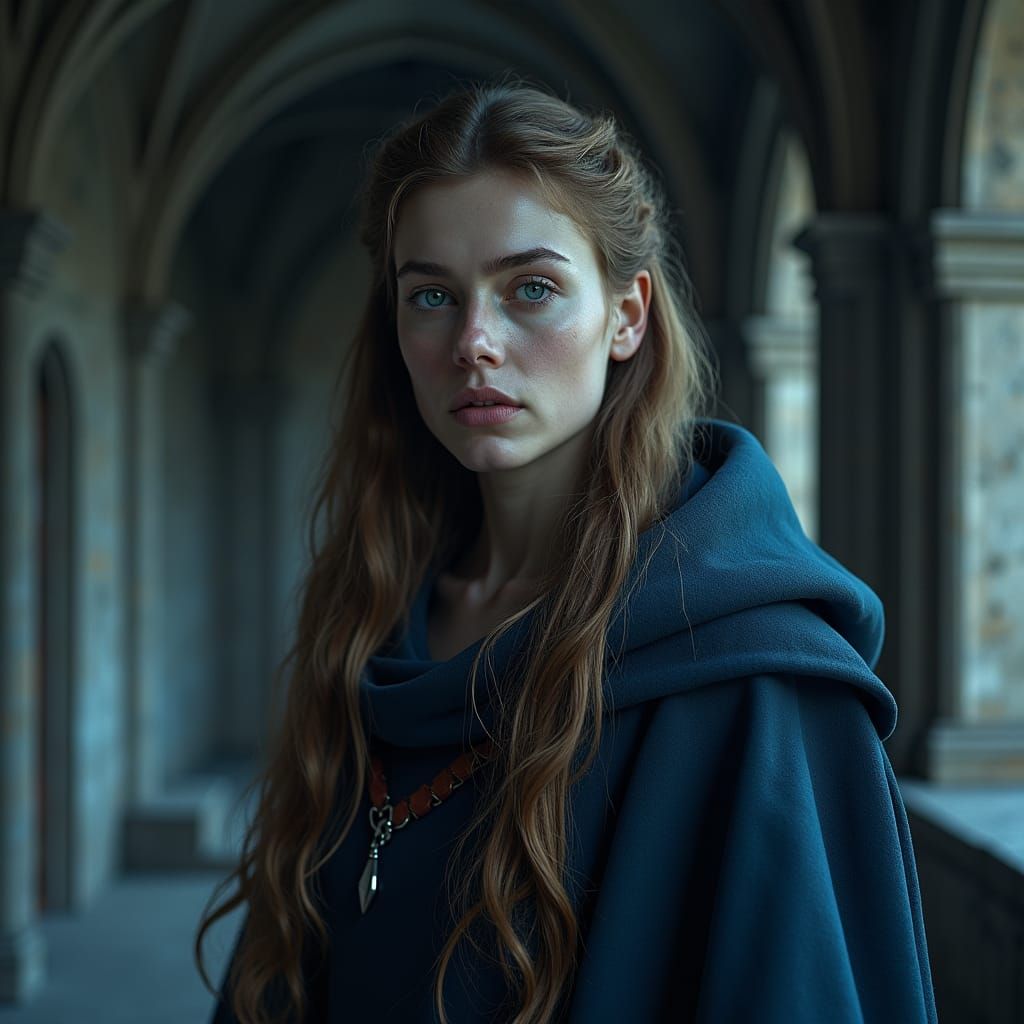 Celtic Warrior Portrait in Dark Gothic Ambiance