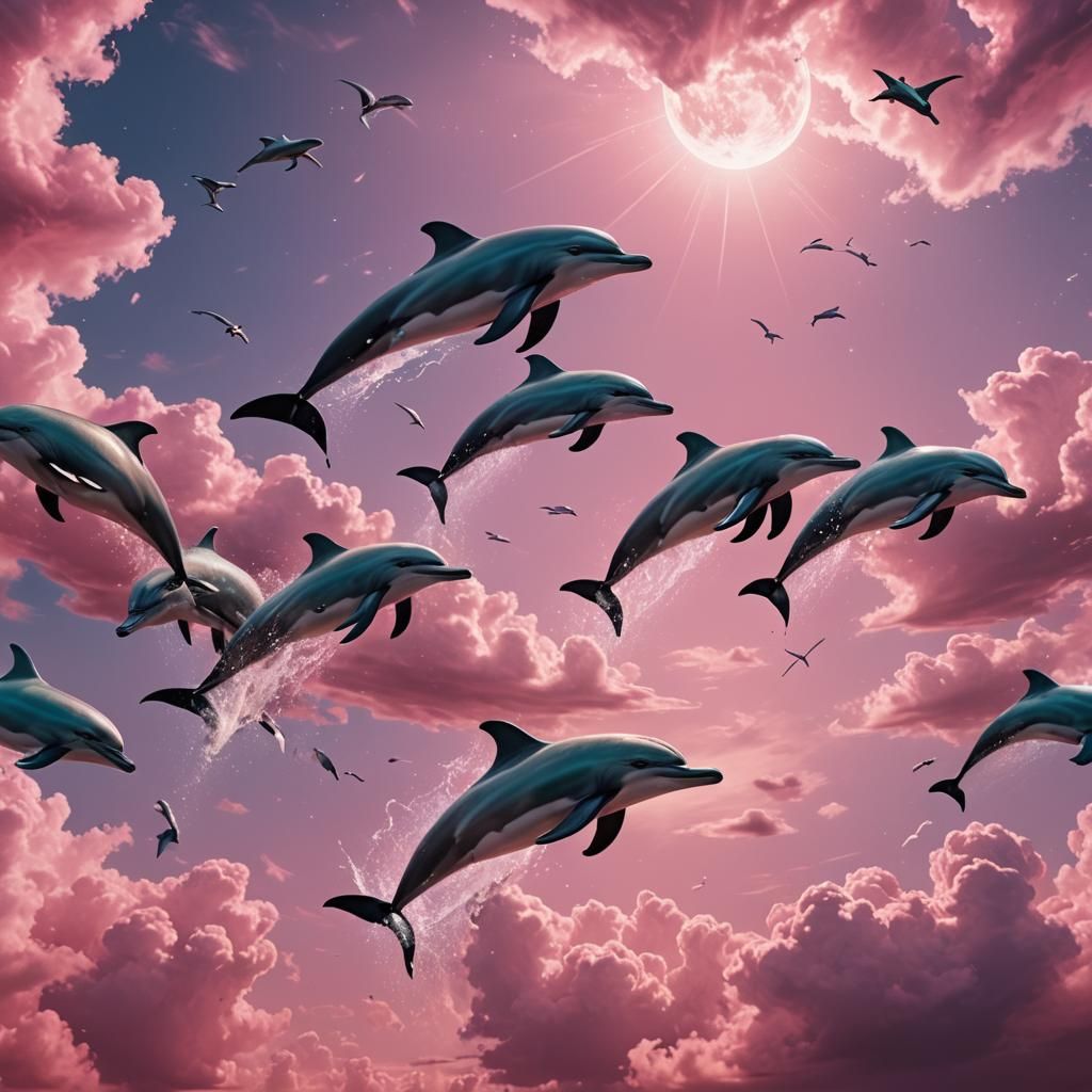 Dolphins In The Sky
