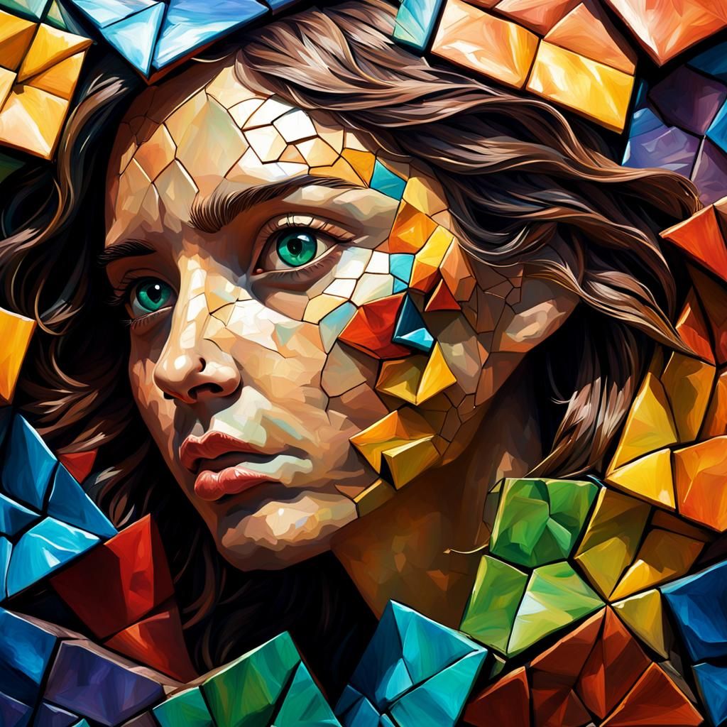 Intricate Tessellations in Hyperrealistic Splash Art