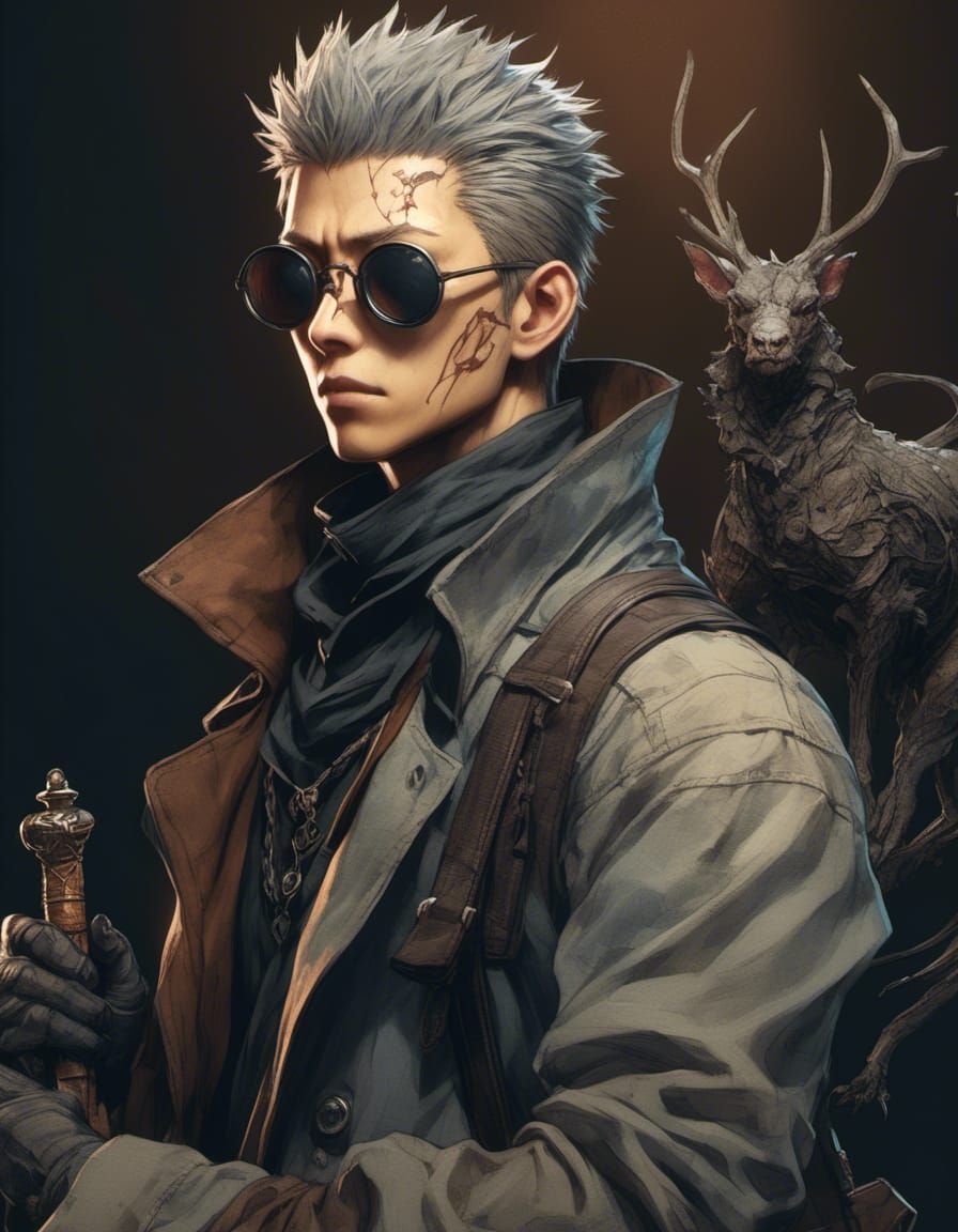 Yuji Itadori as Bloodborne Hunter