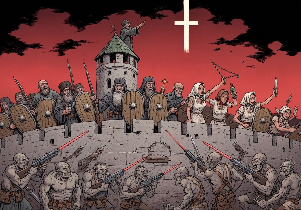 Monastery's Last Stand Against Evil, Comic Art