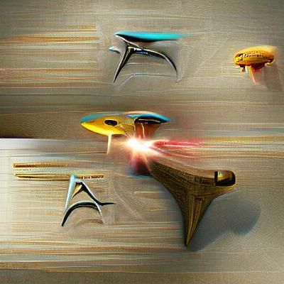 Star Trek Spaceship Soaring Through Nebula