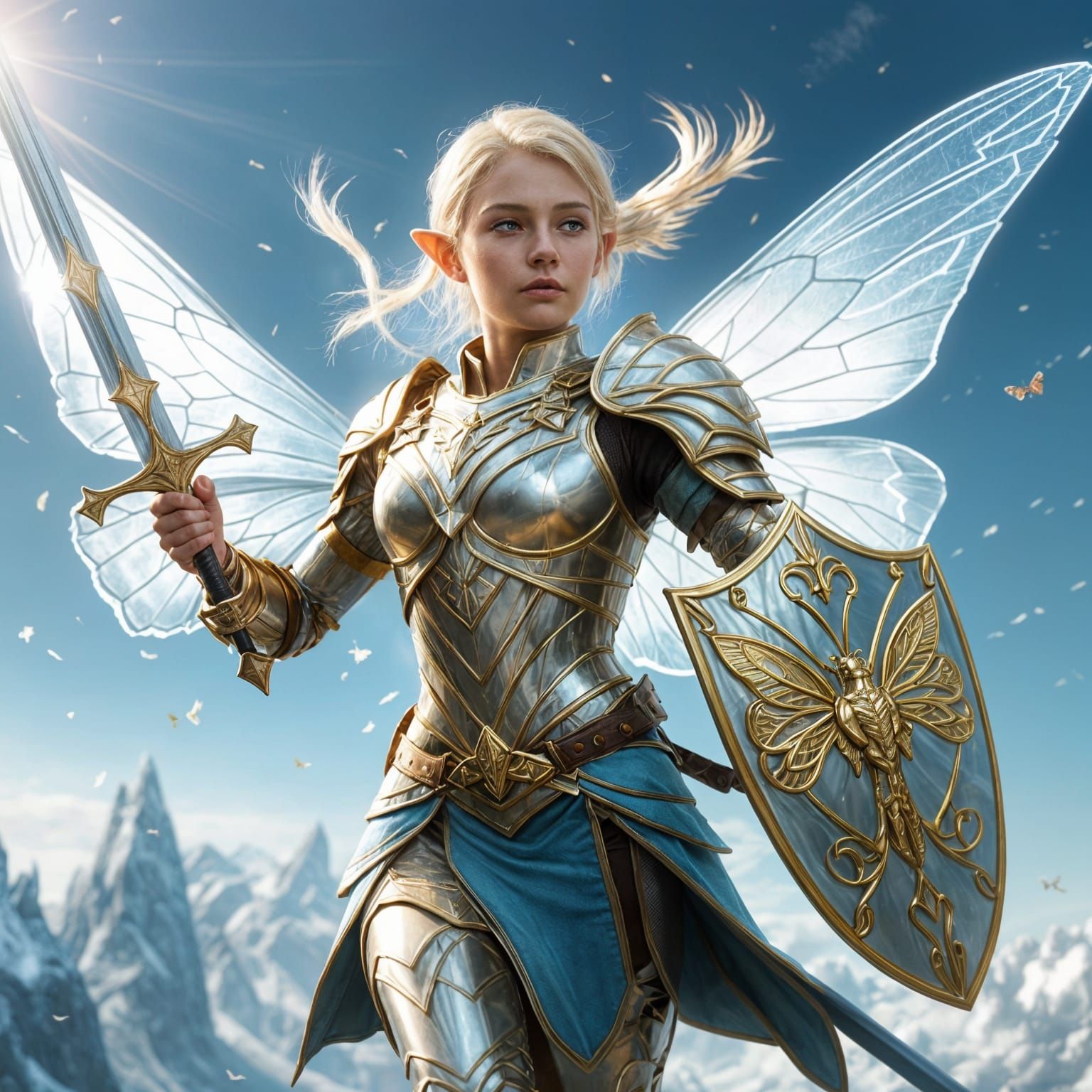 Pixie Paladin Ready for Battle