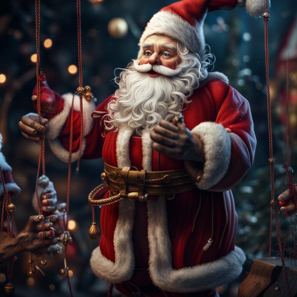Marionette santa clause, nostalgic, cute, vintage