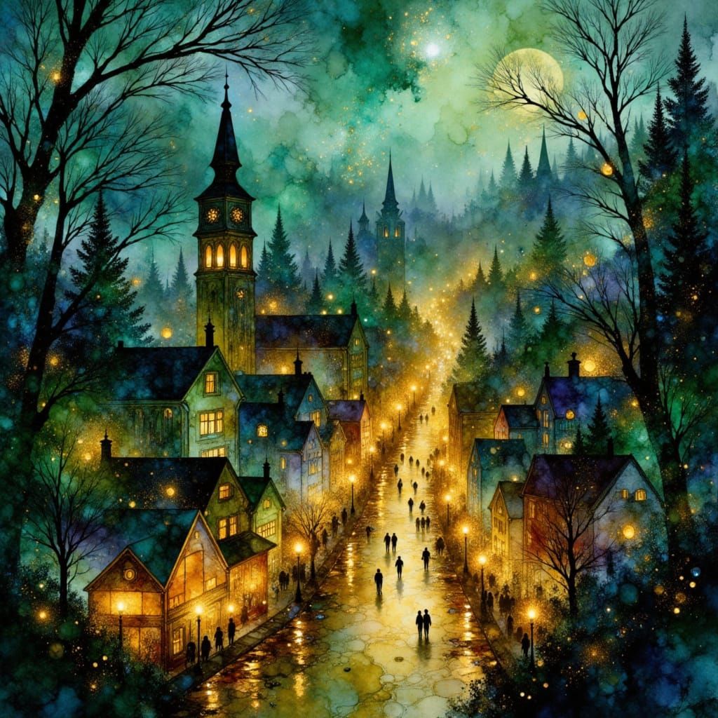 Forest road in December