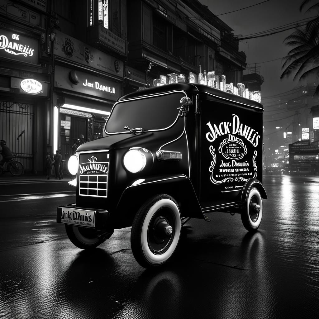 Jack Daniels Tuk Tuk in Jakarta: Matte Painting