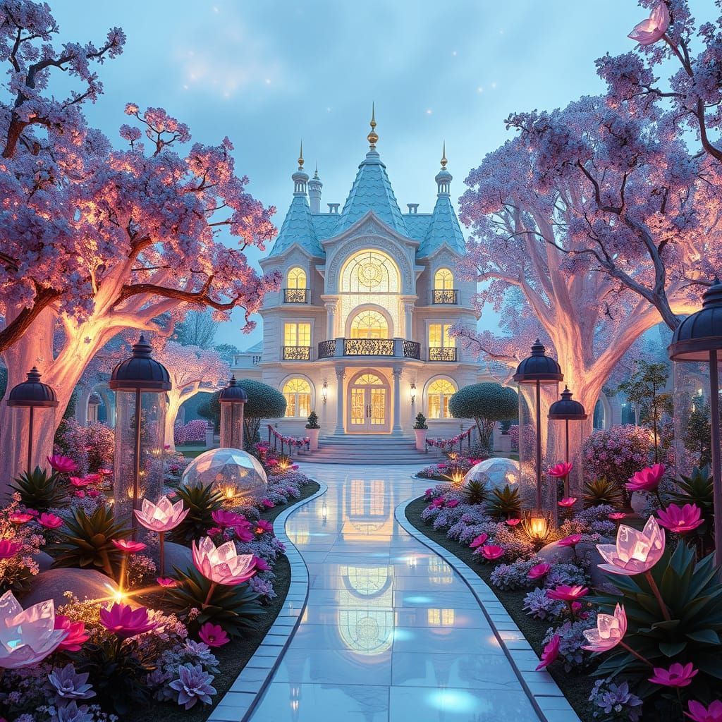 Diamond Crystal Botanical Garden: a Surreal Gemscape