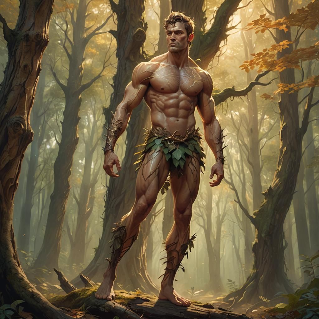 Forest Fae Guardian in Ethereal Digital Painting