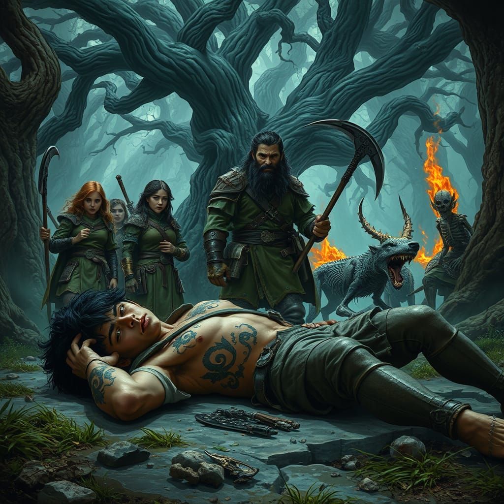 Exhausted Warrior Separates from Chaotic Entity in Eldritch ...