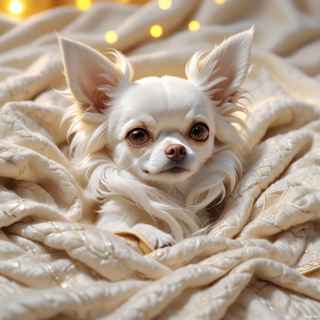 Cute Chihuahua with Soft Golden Lighting