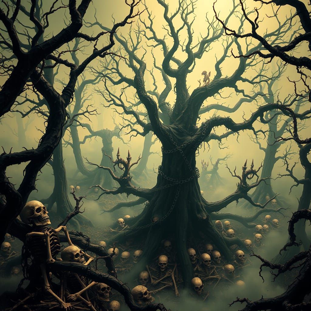 Gothic Metal Forest: A Dark Fantasy Landscape