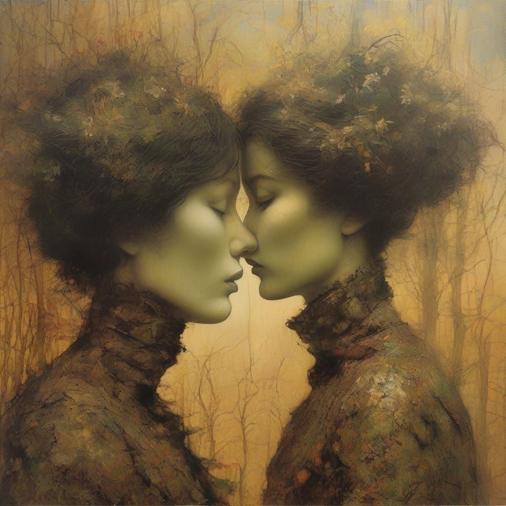 two goth women kiss III