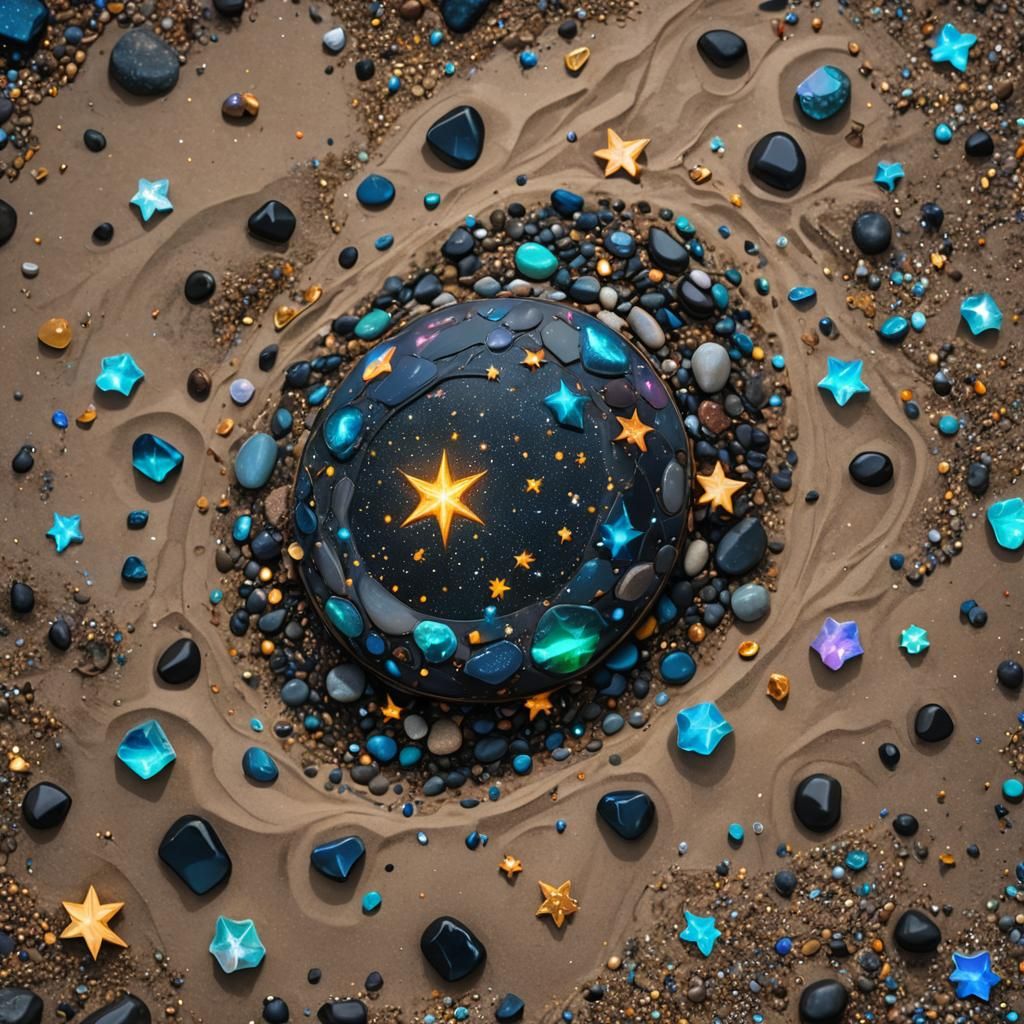 Cosmic Stars Sipping Darkness: Holographic Astral Illustrati...