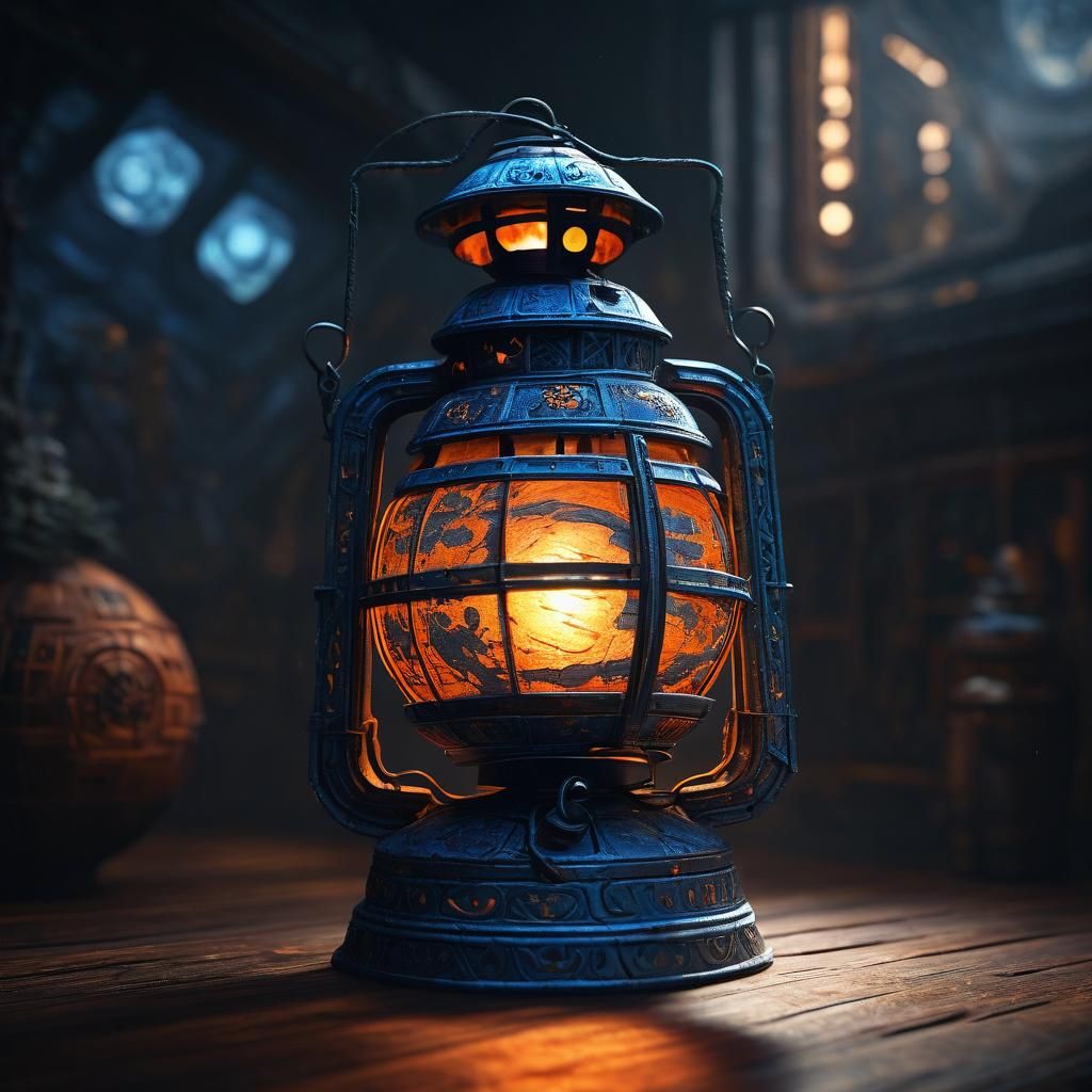 Death Star Lantern Concept Art in Space