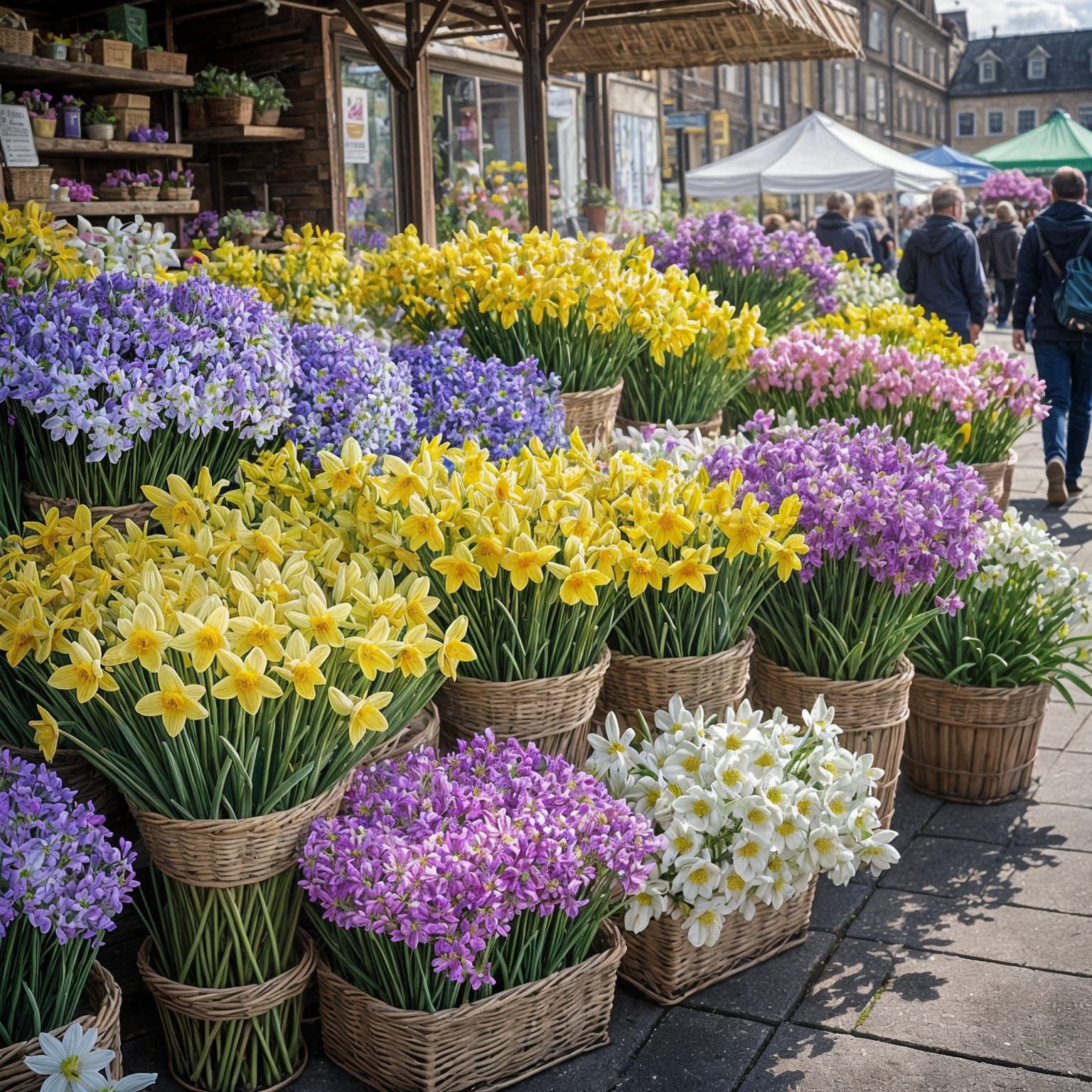 Whimsical Spring Florals in Watercolor Style