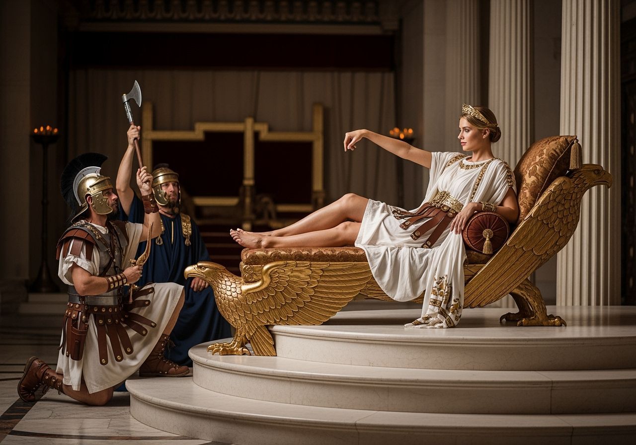 Roman Empress on Eagle Chaise Longue