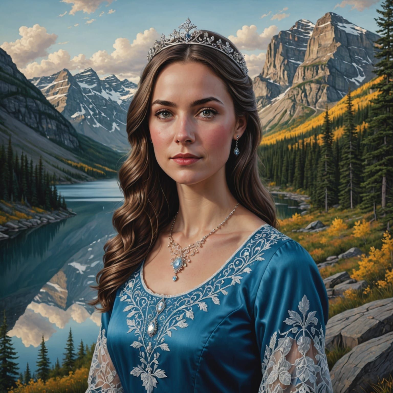 Canadian Princess in Snowy Landscape