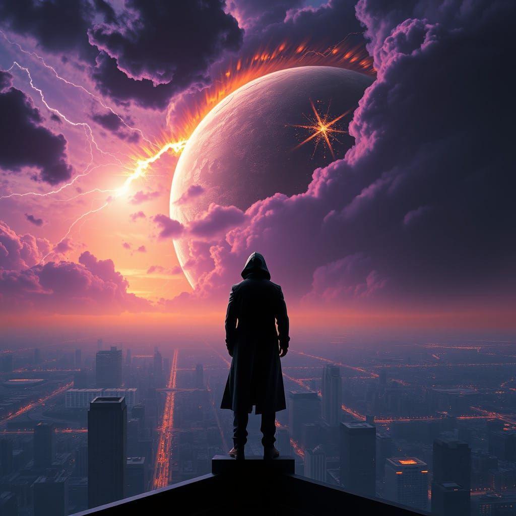 Doomed Planet Dystopia in Dark, Futuristic Style