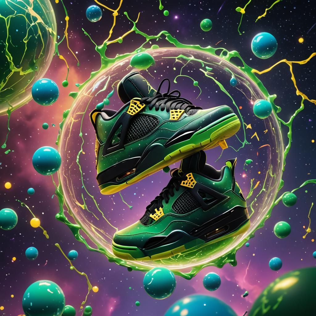 Air Jordan 4 Slime Drip in Iridescent Orb