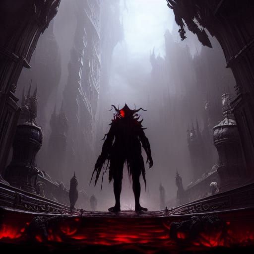 Shadow Demon Guards the Gates of Hell