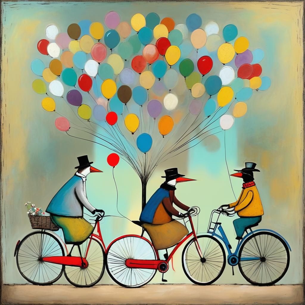 Balloons and Bicycle after Sam Toft
