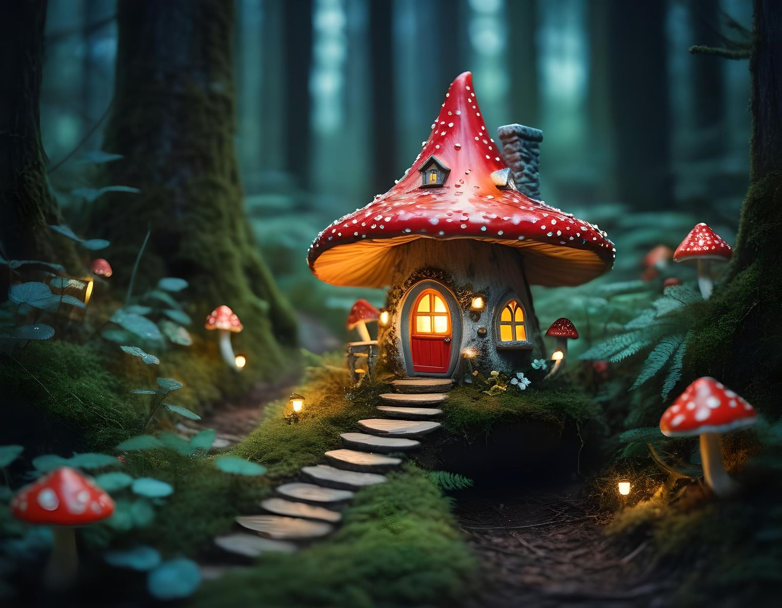 Fairy tale mushroom house