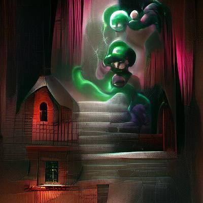 Sinister Haunted Mansion in Dark Fantasy Style