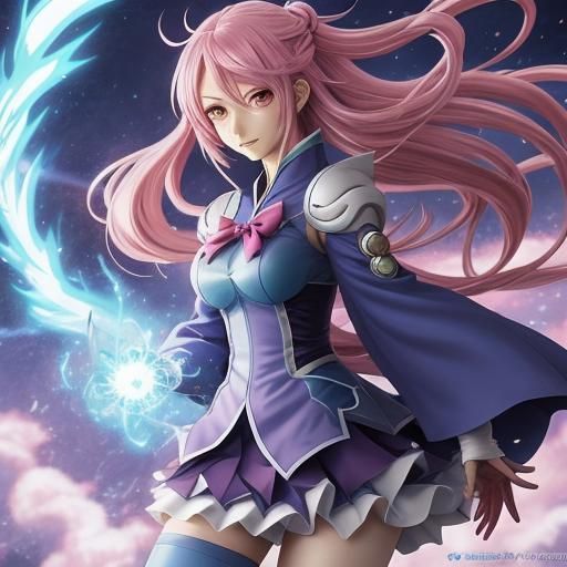 Anime Girl with Elemental Air Powers