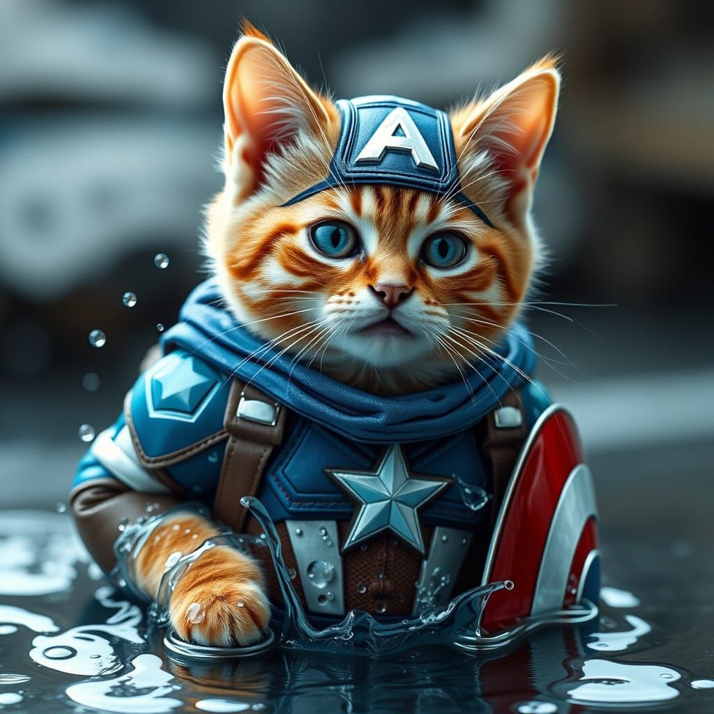 Captain America in Waterpunk Oceanic Attire