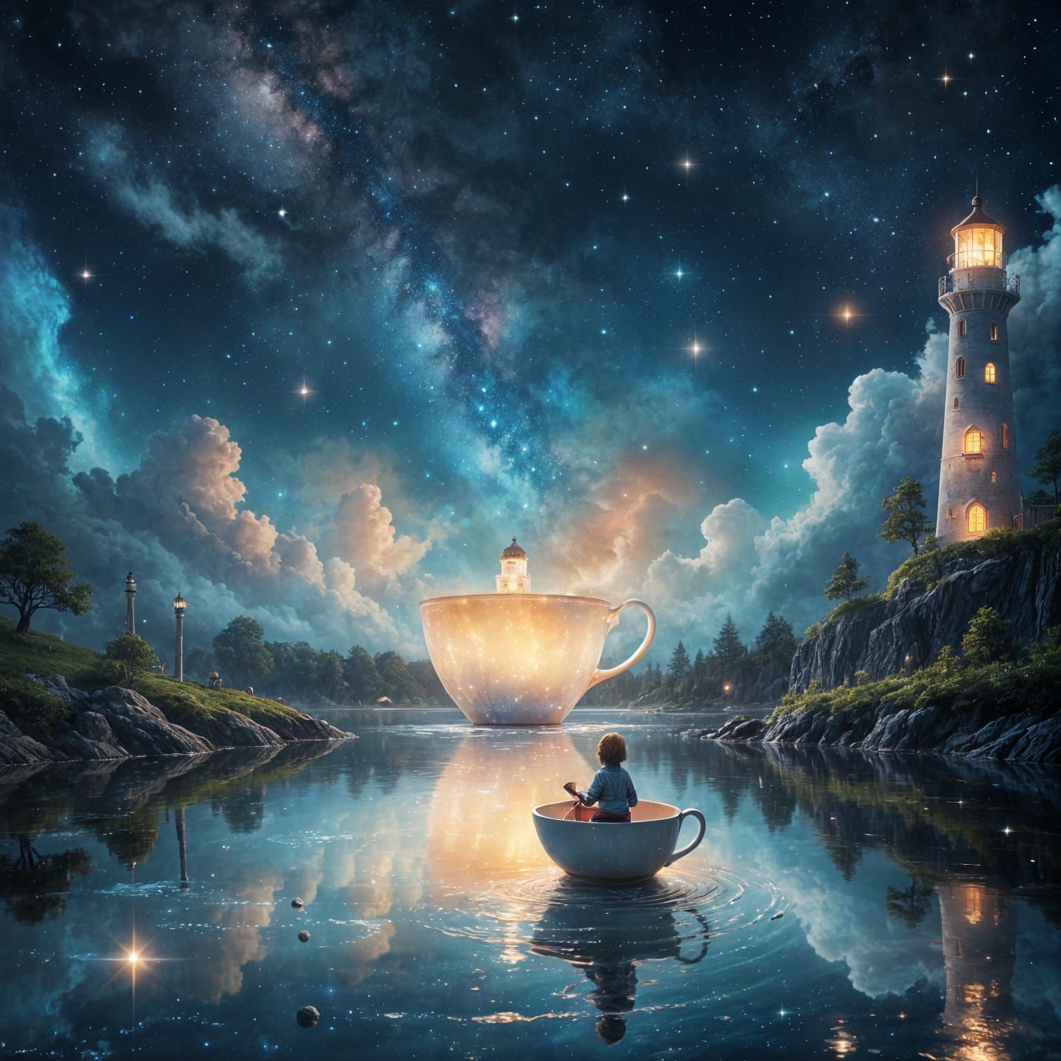 Child's Dreamy Journey on Starry River