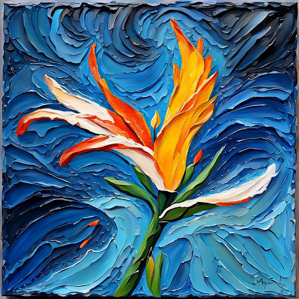 Impasto Candlelight: A Flicker of Hope