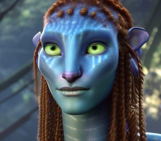 Na'vi Female Portrait from Avatar on Pandora