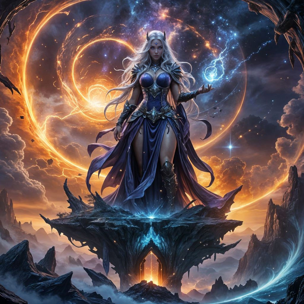 Sorceress of the Cosmos in Ethereal Realism