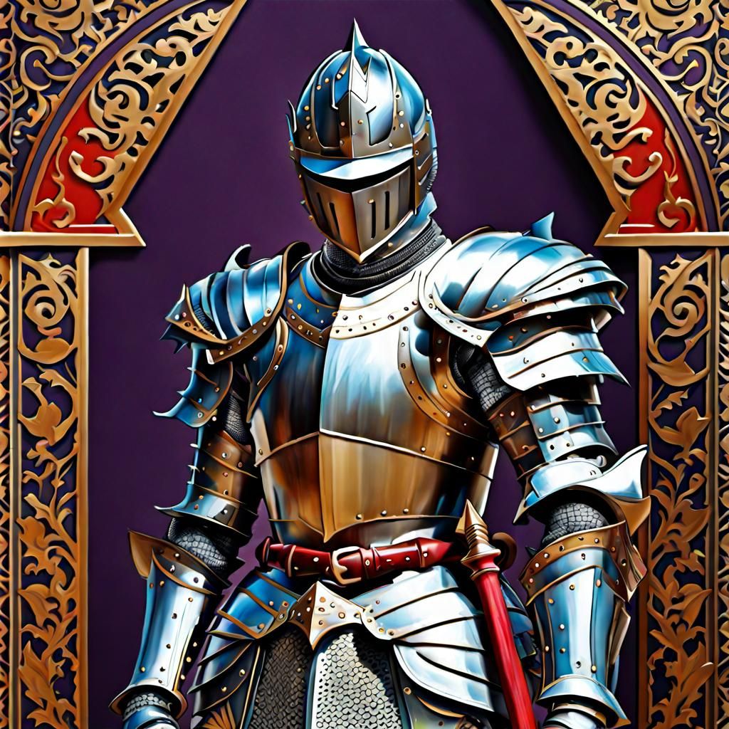 Knight in Detailed Armor Striking Jojo Pose